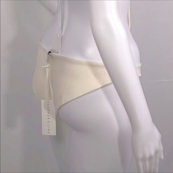 Kopper & Zink Cream Hugo Cheeky Bikini Bottom - V-Shaped Size L NWT - Picture 4 of 13